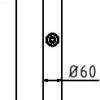Absperrpfosten Stahlrohr Ø 60 x 2,5 mm umlegbar mit Dreikantverschluss - Art.Nr. 460FUH – Bild 2