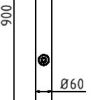 Absperrpfosten Stahlrohr Ø 60 x 2,5 mm umlegbar mit Dreikantverschluss - Art.Nr. 460FU – Bild 4