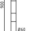 Absperrpfosten Stahlrohr Ø 60 x 2,5 mm ortsfest für Dübelbefestigung - Art.Nr. 460PB/2 – Bild 2