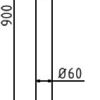 Absperrpfosten Stahlrohr Ø 60 x 2,5 mm umlegbar für Vorhangschloss - Art.Nr. 460UV – Bild 4