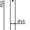 Absperr-Stilpfosten Serie 465B Ø 60 mm - Art.Nr. 465UZB – Bild 4