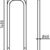 Rohrbügel aus Stahlrohr Ø 60 x 2,5 mm ohne Querholm zum Einbetonieren - Art.Nr. 465_09 – Bild 4