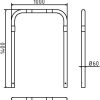 Rohrbügel aus Stahlrohr Ø 60 x 2,5 mm ohne Querholm zum Einbetonieren - Art.Nr. 465_10B – Bild 4