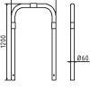 Rohrbügel aus Stahlrohr Ø 60 x 2,5 mm ohne Querholm zum Einbetonieren - Art.Nr. 465_11B – Bild 4
