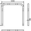Rohrbügel aus Stahlrohr Ø 60 x 2,5 mm ohne Querholm zum Einbetonieren - Art.Nr. 465_13B – Bild 4