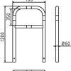 Rohrbügel aus Stahlrohr Ø 60 x 2,5 mm mit Querholm zum Einbetonieren - Art.Nr. 465_21B – Bild 4