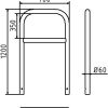 Rohrbügel aus Stahlrohr Ø 60 x 2,5 mm mit Querholm zum Einbetonieren - Art.Nr. 465_21 – Bild 4