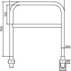Rohrbügel aus Stahlrohr Ø 60 x 2,5 mm mit Querholm zum Einbetonieren Gesamtbreite: 1000 mm Gesamthöhe: 1200 mm feuerverzinkt - Art.Nr. 465_22W – Bild 4