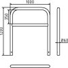 Rohrbügel aus Stahlrohr Ø 60 x 2,5 mm mit Querholm zum Einbetonieren Gesamtbreite: 1000 mm Gesamthöhe: 1200 mm feuerverzinkt - Art.Nr. 465_22 – Bild 4