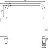 Rohrbügel aus Stahlrohr Ø 60 x 2,5 mm mit Querholm zum Einbetonieren - Art.Nr. 465_23W – Bild 4