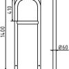 Rohrbügel aus Stahlrohr Ø 60 x 2,5 mm mit Querholm zum Einbetonieren - Art.Nr. 465_31 – Bild 4