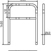 Rohrbügel aus Stahlrohr Ø 60 x 2,5 mm mit Querholm zum Einbetonieren - Art.Nr. 465_32B – Bild 4