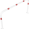 Rohrbügel aus Stahlrohr Ø 60 x 2,5 mm ohne Querholm für Dübelbefestigung - Art.Nr. 465_54B