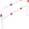 Rundbügel aus Stahlrohr Ø 60 x 2,5 mm mit Querholm für Dübelbefestigung - Art.Nr. 465_63B