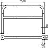 Rundbügel aus Stahlrohr Ø 60 x 2,5 mm mit Querholm für Dübelbefestigung - Art.Nr. 465_63B – Bild 4