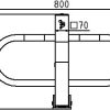 Parkplatzsperre umlegbar mit Profilzylinderschloss - Art.Nr. 4709UZB – Bild 4