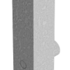 Absperrpfosten 70 x 70 mm umlegbar mit Dreikantverschluss - Art.Nr. 470FUH – Bild 3