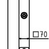 Absperrpfosten 70 x 70 mm umlegbar mit Dreikantverschluss mit Hebe- Kippmechanik - Art.Nr. 470FUKH – Bild 4