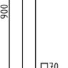 Absperrpfosten 70 x 70 mm ortsfest für Dübelbefestigung - Art.Nr. 470P/1 – Bild 3