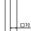 Absperrpfosten 70 x 70 mm umlegbar mit Dreikantverschluss - Art.Nr. 470UNH – Bild 4