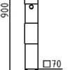 Absperrpfosten 70 x 70 mm umlegbar für Vorhangschloss - Art.Nr. 470UVB – Bild 4