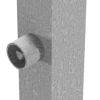 Absperrpfosten 70 x 70 mm umlegbar mit Dreikantverschluss 500 mm Überflur - Art.Nr. 4715FU – Bild 3