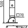 Absperrpfosten 70 x 70 mm umlegbar mit Profilzylinderschloss 500 mm Überflur - Art.Nr. 4715UZB – Bild 4