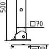 Absperrpfosten 70 x 70 mm umlegbar mit Profilzylinderschloss 500 mm Überflur - Art.Nr. 4715UZ – Bild 4