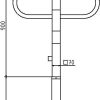 Durchgangs- und Parkplatzsperre herausnehmbar mit Dreikantverschluss - Art.Nr. 471FB – Bild 4