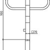 Durchgangs- und Parkplatzsperre herausnehmbar mit Dreikantverschluss - Art.Nr. 471F – Bild 4
