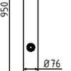 Absperr-Stilpfosten Serie 475B Ø 76 mm - Art.Nr. 475FUB – Bild 4