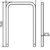 Abweisebügel Ø 76 x 2,6 mm ohne Querholm zum Einbetonieren - Art.Nr. 475_10 – Bild 2