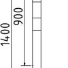 Absperrpfosten Stahlrohr Ø 76 x 2,6 mm gelb / schwarz - Art.Nr. 476BG – Bild 4