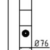 Absperrpfosten Stahlrohr Ø 76 x 2,6 mm herausnehmbar mit Dreikantverschluss - Art.Nr. 476FB – Bild 4