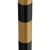 Absperrpfosten Stahlrohr Ø 76 x 2,6 mm allseits neigbar gelb / schwarz - Art.Nr. 476NPBG