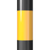 Absperrpfosten Stahlrohr Ø 76 x 2,6 mm allseits neigbar gelb / schwarz - Art.Nr. 476NPBG – Bild 2