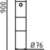 Absperrpfosten Stahlrohr Ø 76 x 2,6 mm umlegbar mit Profilzylinderschloss - Art.Nr. 476UZB – Bild 4