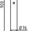 Absperrpfosten Stahlrohr Ø 76 x 2,6 mm umlegbar mit Profilzylinderschloss - Art.Nr. 476UZ – Bild 4