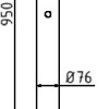 Absperr-Stilpfosten Serie 477B Ø 76 mm - Art.Nr. 477UZB – Bild 4