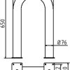 Universalbügel aus Stahlrohr Ø 76 x 2,6 mm für Dübelbefestigung - Art.Nr. 477_04P – Bild 4