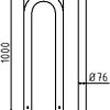 Universalbügel aus Stahlrohr Ø 76 x 2,6 mm zum Einbetonieren - Art.Nr. 477_04 – Bild 4