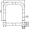 Rammschutzbügel Ø 76 x 2,6 mm ohne Querholm für Dübelbefestigung - Art.Nr. 477_05PB – Bild 4