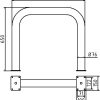 Rammschutzbügel Ø 76 x 2,6 mm ohne Querholm für Dübelbefestigung - Art.Nr. 477_05P – Bild 4