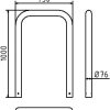 Abweisebügel Ø 76 x 2,6 mm ohne Querholm zum Einbetonieren - Art.Nr. 477_05 – Bild 4