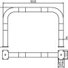 Rammschutzbügel Ø 76 x 2,6 mm ohne Querholm für Dübelbefestigung - Art.Nr. 477_06PB – Bild 4