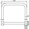 Rammschutzbügel Ø 76 x 2,6 mm ohne Querholm für Dübelbefestigung Gesamtbreite: 1000 mm Gesamthöhe: 650 mm feuerverzinkt - Art.Nr. 477_06P – Bild 4
