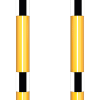 Rammschutzbügel elastisch, neigbar Stahlrohr Ø 76 mm gelb / schwarz - Art.Nr. 477_07NPBG – Bild 2