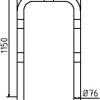 Rammschutzbügel Stahlrohr Ø 76 mm - Art.Nr. 477_08BG – Bild 4