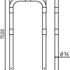 Abweisebügel Ø 76 x 2,6 mm ohne Querholm zum Einbetonieren - Art.Nr. 477_08B – Bild 4