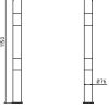 Rammschutzbügel Ø 76 x 2,6 mm ohne Querholm für Dübelbefestigung - Art.Nr. 477_08PB – Bild 4